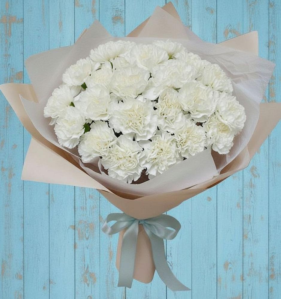 Букет цветов из: Гвоздики в Лесной