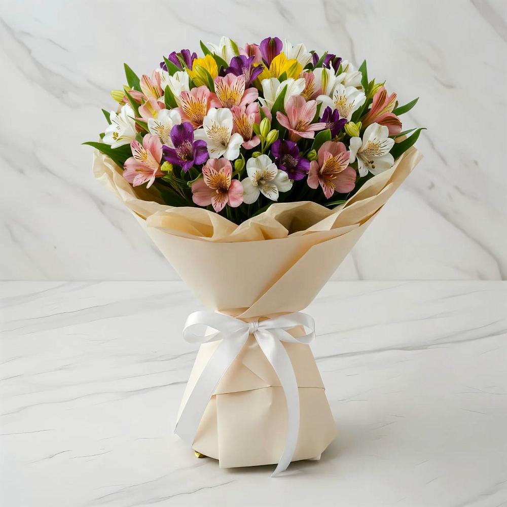 Букет цветов из: Альстромерии в Лесной