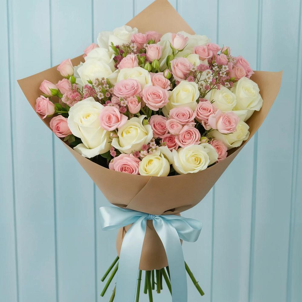 Букет цветов из: Розы в Лесной