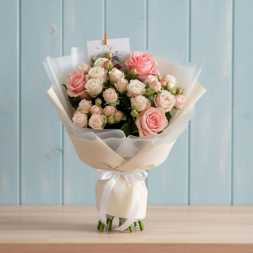 Букет цветов из: Розы в Лесной