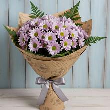 Букет цветов из:  Хризантемы в Лесной