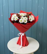 Букет цветов из:  Хризантемы в Лесной