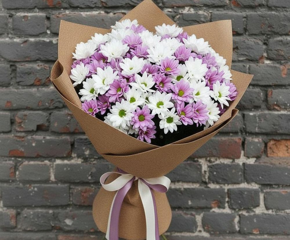 Букет цветов из: Хризантемы в Лесной