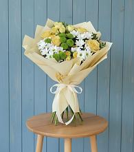 Букет цветов из:  Хризантемы и Розы #REPLACE_PRED# Лесной