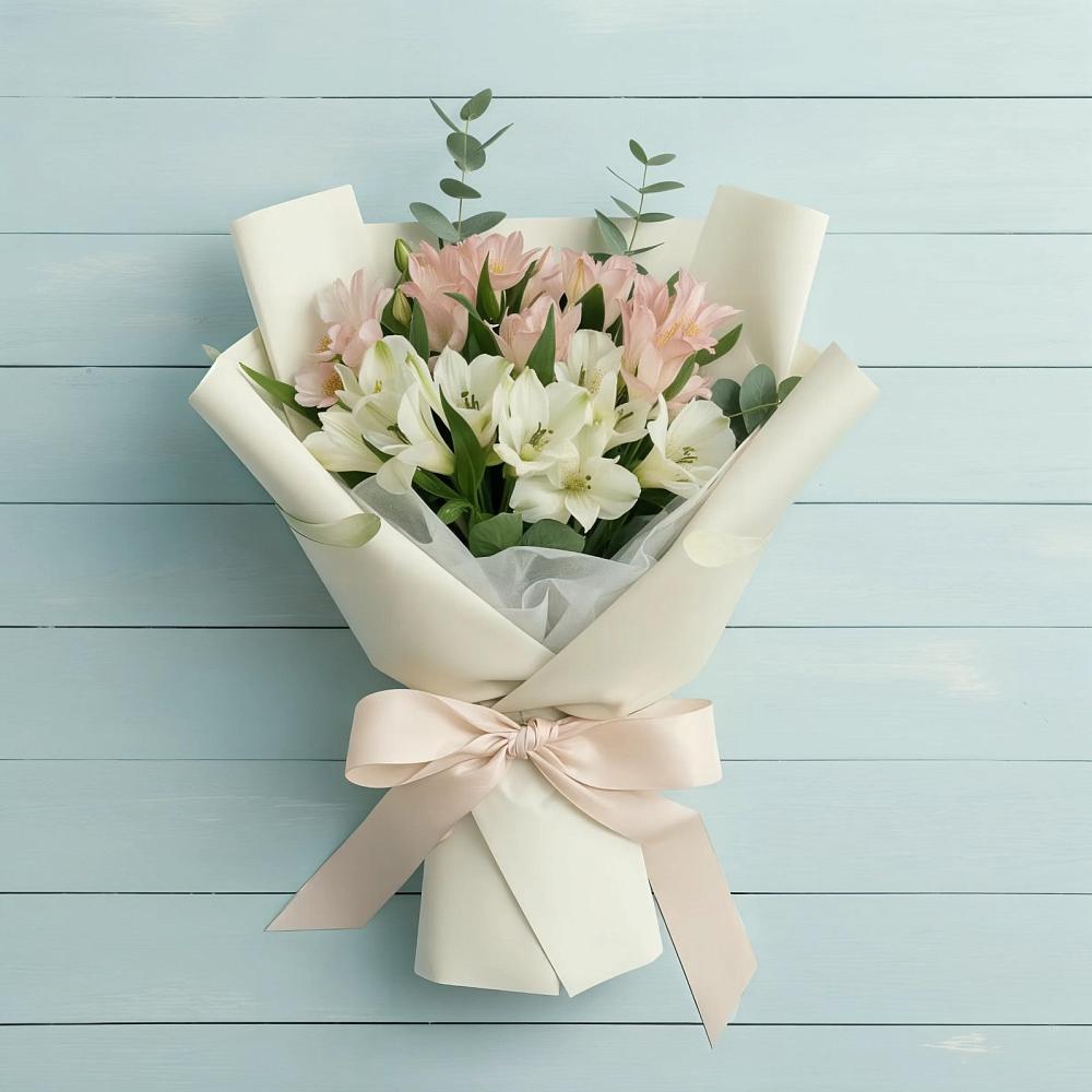 Букет цветов из: Альстромерии в Лесной